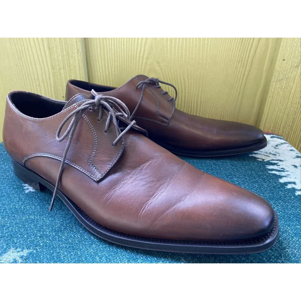 11 M Men’s To Boot New York Brown Dress Shoes Plain Toe Derby